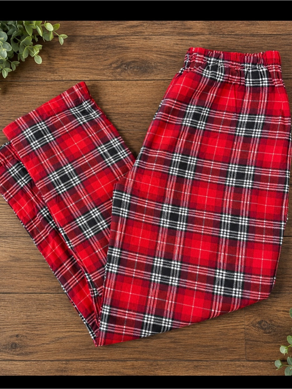 PINK Victoria's Secret Kids Red Plaid Pajama Bottoms